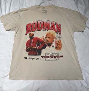 Rodman Apparel The Worm Dennis Rodman Graphic T-Shirt Size XL